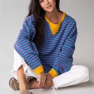 NATURAL LIFE STRIPED CREWNECK
